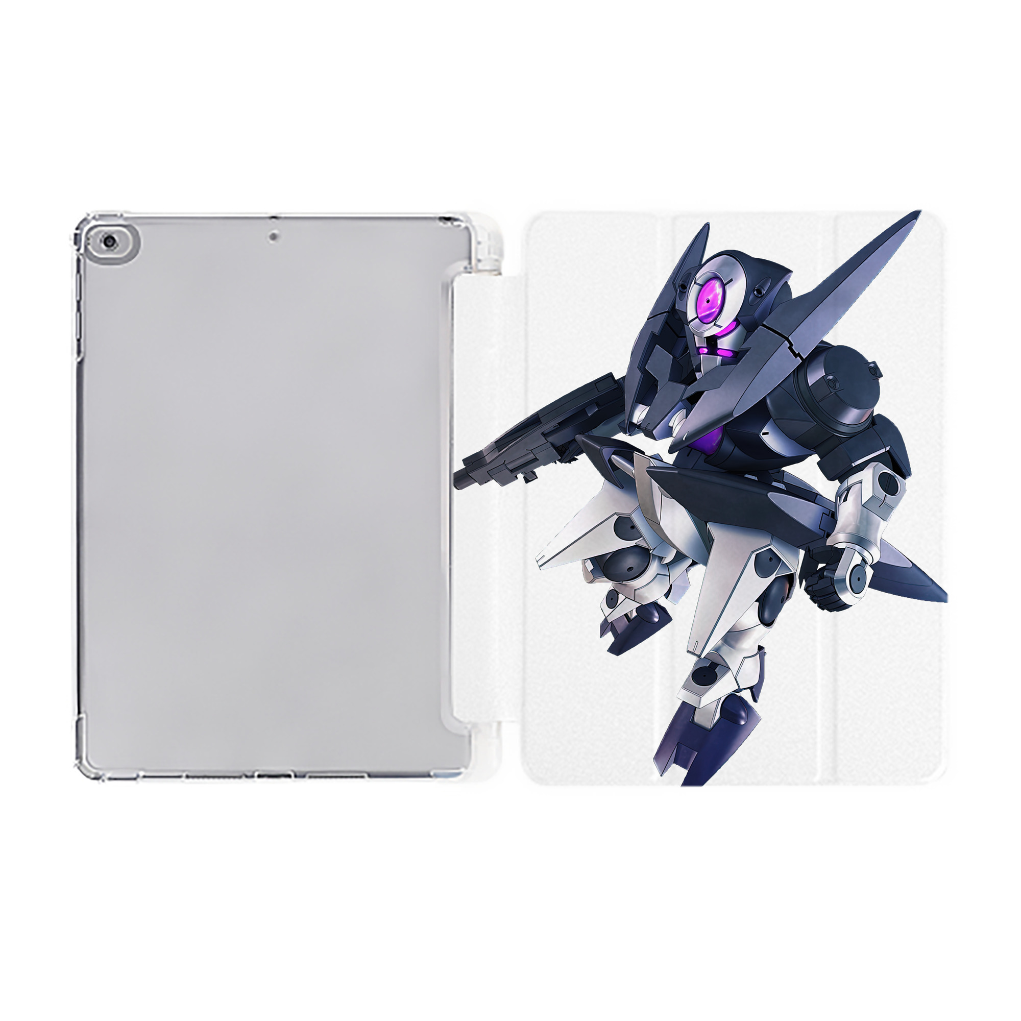 （画像用） 機動戦士ガンダム Mobile Suit Gundam IPad ケース ペン収納付き 三つ折りスタンド PUレザー×シリコン 対応機種9.5/10.5/10.9インチ